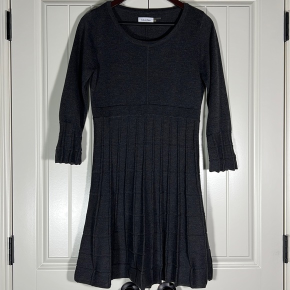 green emerald velvet dress Calvin Klein Women's Long Sleeve Mock Wrap Sweater Dress, Aubergine Solid,  Large at Amazon Women's Clothing store